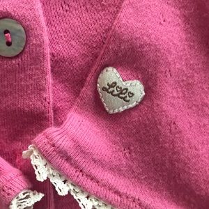 Lily gaufrette  cardigan twinset